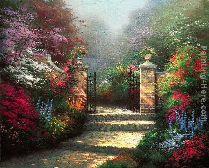 The Victorian Garden painting - Thomas Kinkade The Victorian Garden art painting